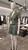 ست کت کراپ آستین کوتاه و شورتک زارا (Zara)